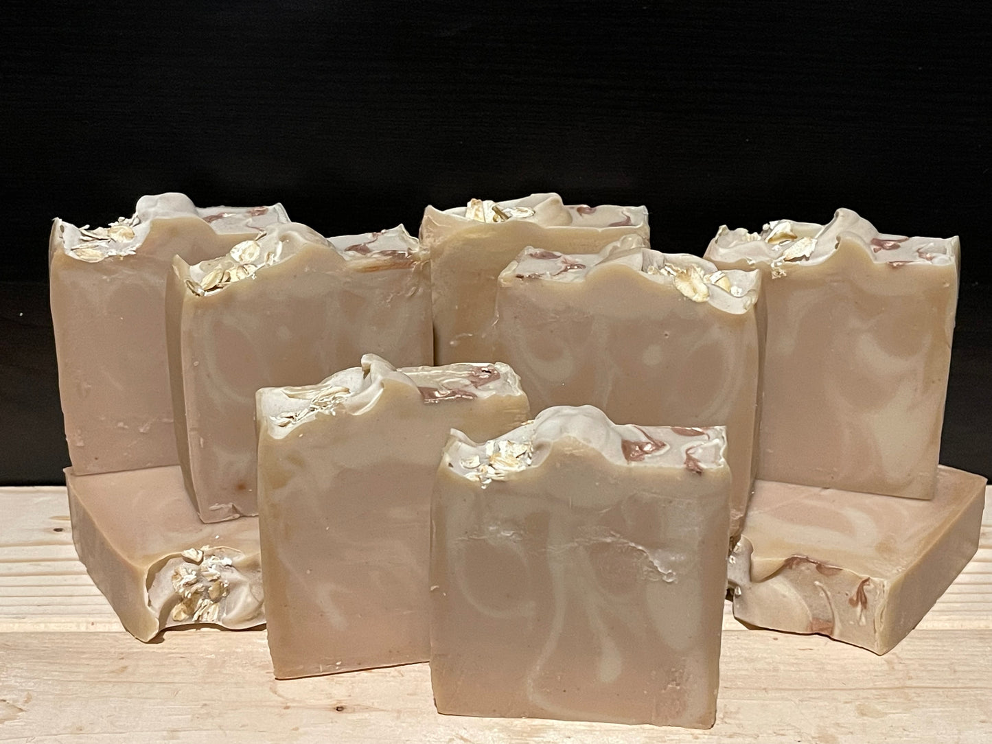 Oatmeal, milk and honey cold process soap bars