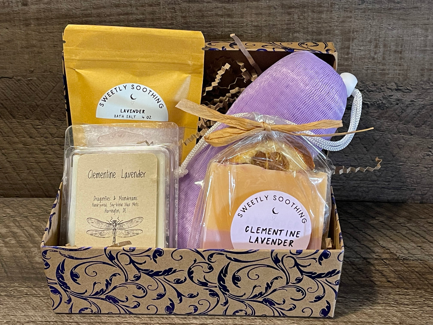 Clementine and lavender gift set