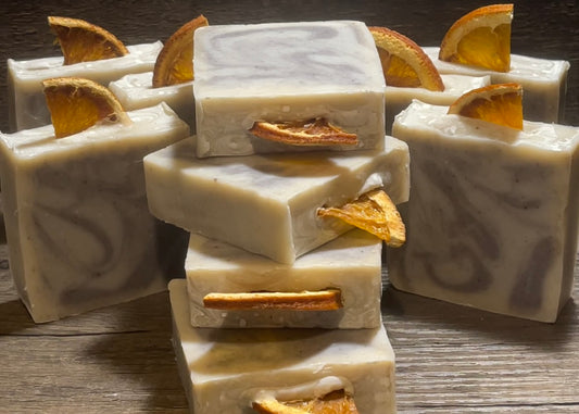 All Natural Sweet Orange Essential Oil cold process soaps